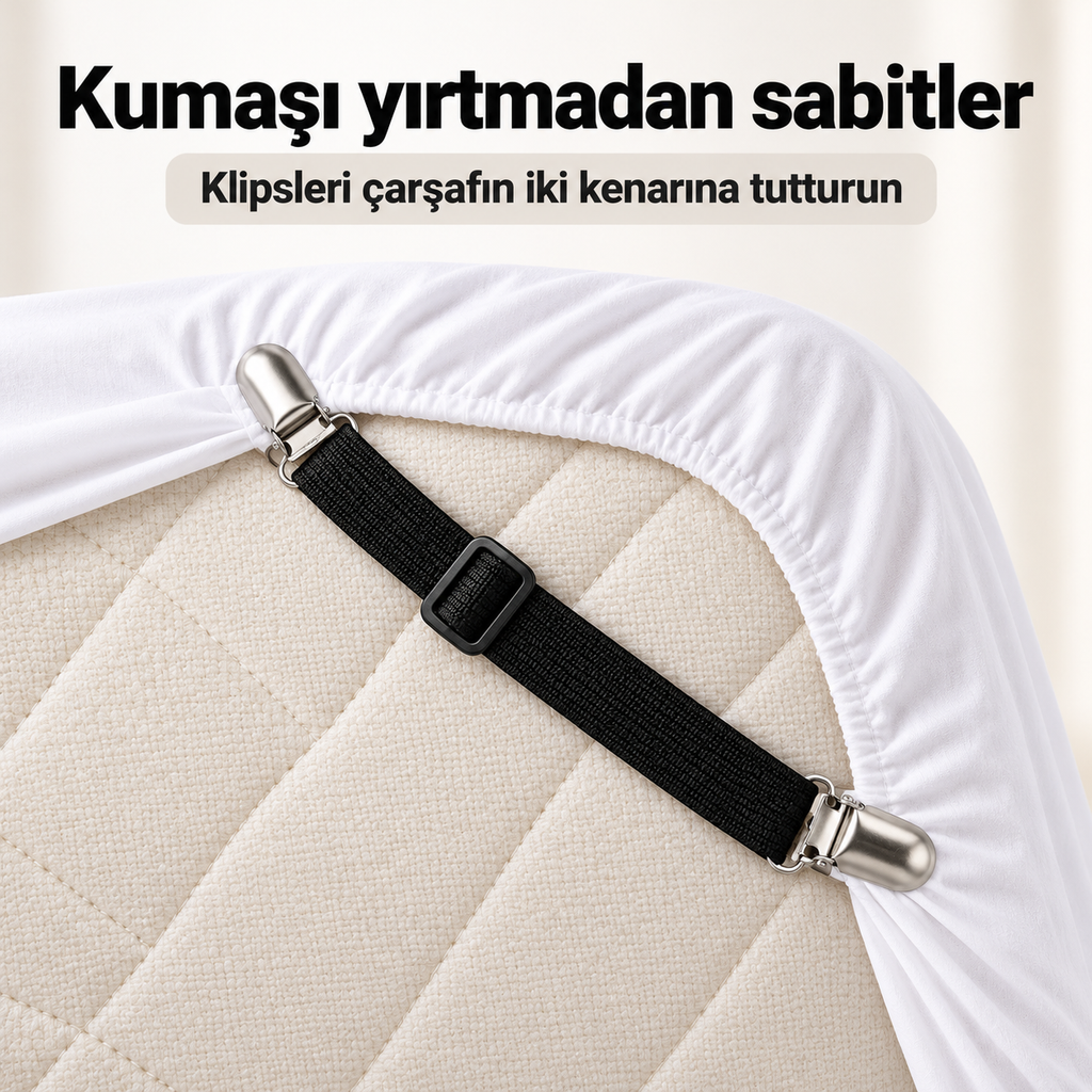Çarşaf Sabitleyici – Ayarlanabilir Çarşaf Tutucu Askı