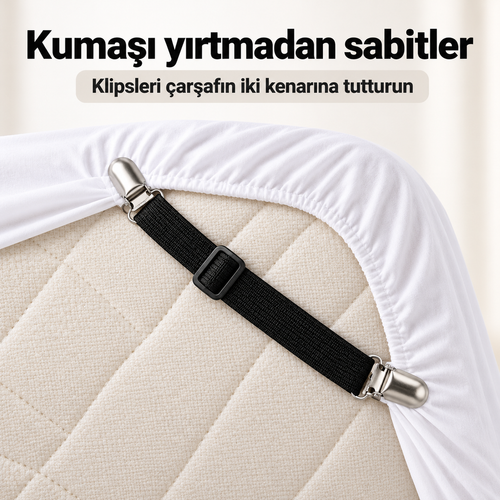 Çarşaf Sabitleyici – Ayarlanabilir Çarşaf Tutucu Askı